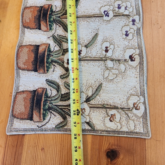 Vintage 90s Plants Placemat Table Runner Linens 1990s Home Decor Boho Bohemian - Picture 7 of 7